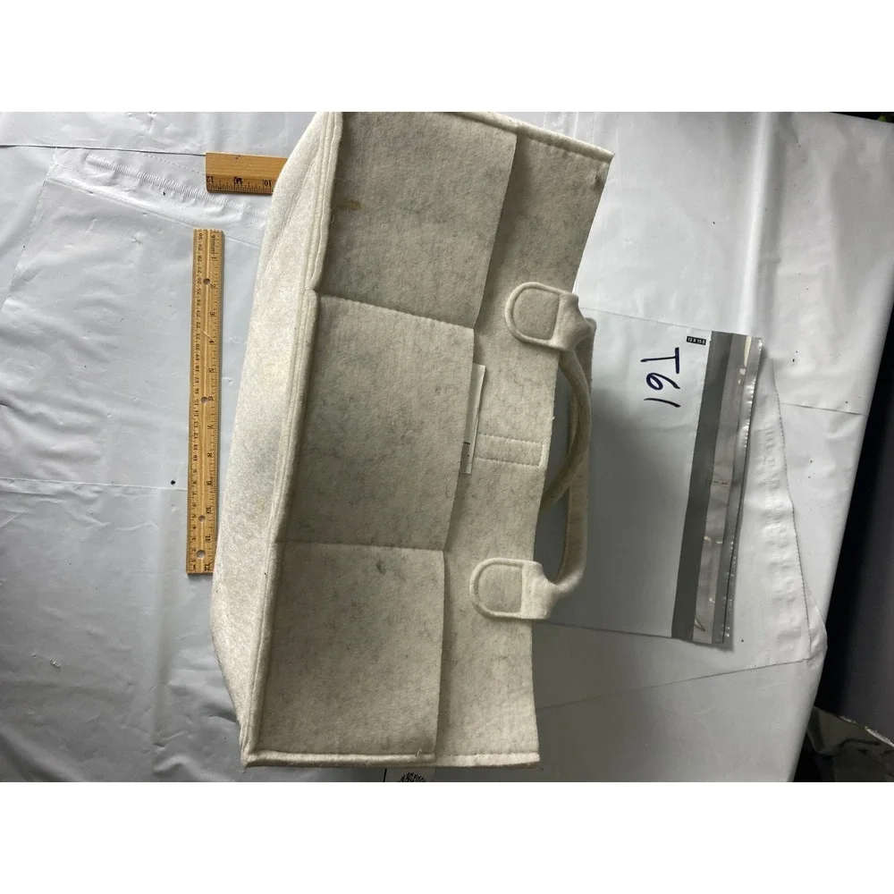 Unbranded Felt‎ Storage Organizer Caddy Bag Bin Dividers White